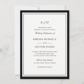 Klassiek Elegante Rand Frame Bruiloft Kaart (Voorkant)