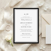 Klassiek Elegante Rand Frame Bruiloft Kaart