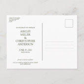 Klassiek Elegante Rustieke Bloemen Border Wedding Aankondigingskaart (Achterkant)