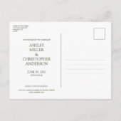 Klassiek Elegante Rustieke Bloemen Border Wedding Aankondigingskaart (Achterkant)