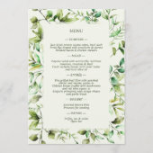 Klassiek Elegante Rustieke Bloemen Border Wedding Menu (Voorkant)