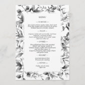 Klassiek Elegante Rustieke Bloemen Border Wedding Menu (Voorkant)