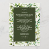 Klassiek Elegante Rustieke Bloemen Border Wedding Menu (Voorkant)