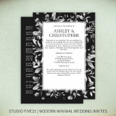 Klassiek Elegante Rustieke Bloemen Border Wedding Programmakaart
