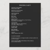 Klassiek Elegante Rustieke Bloemen Border Wedding Programmakaart (Achterkant)