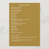 Klassiek Elegante Rustieke Bloemen Border Wedding Programmakaart (Achterkant)