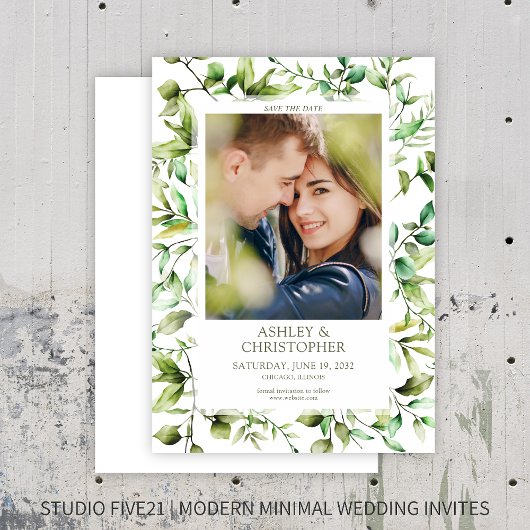 Klassiek Elegante Rustieke Bloemen Border Wedding Save The Date