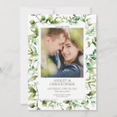Klassiek Elegante Rustieke Bloemen Border Wedding Save The Date (Voorkant)