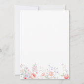 Klassiek elegante script bloemrijke pensioenfeest kaart (Achterkant)