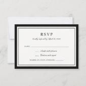 Klassiek Elege Ante Bruiloft RSVP Kaart (Voorkant)