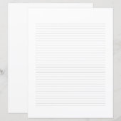 Klassiek Elege Schrift Monogram Briefpapier (Voorkant / Achterkant)