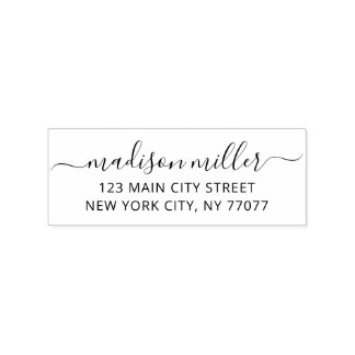 Klassiek Elegeant Kalligrafie Schrift Retouradres Rubberstempel