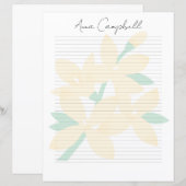 Klassiek Elegeant Monogram Script Briefpapier (Voorkant / Achterkant)