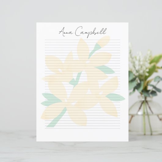 Klassiek Elegeant Monogram Script Briefpapier (Staand voorkant)