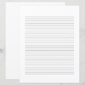 Klassiek Elegeant Monogram Script Briefpapier (Voorkant / Achterkant)