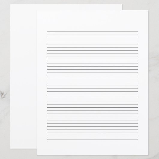 Klassiek Elegeant Monogram Script Briefpapier (Voorkant / Achterkant)