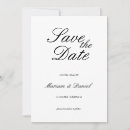 Klassiek Elegeant Schrift Zwart Wit Islamitische B Save The Date
