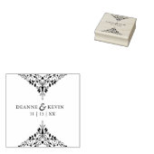 Klassiek Elegeant Verfijnd Trouwornament Rubberstempel (Gestempeld)