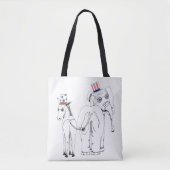 Klassiek elfant en Donkey-Tas Tote Bag (Voorkant)
