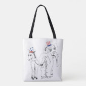 Klassiek elfant en Donkey-Tas Tote Bag (Achterkant)