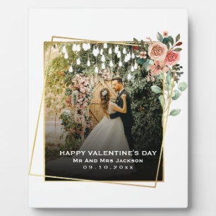 Klassiek Ellegant Koppel Foto Eenvoudige Liefdesci Fotoplaat