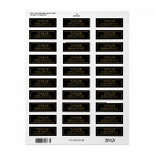 Klassiek Ellegant Retouradreslabel Etiket (Full Sheet)