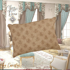 Klassiek Emblem Brown Taupe Linen Accent Kussen