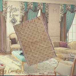 Klassiek  Emblem Brown Taupe Linen Deken