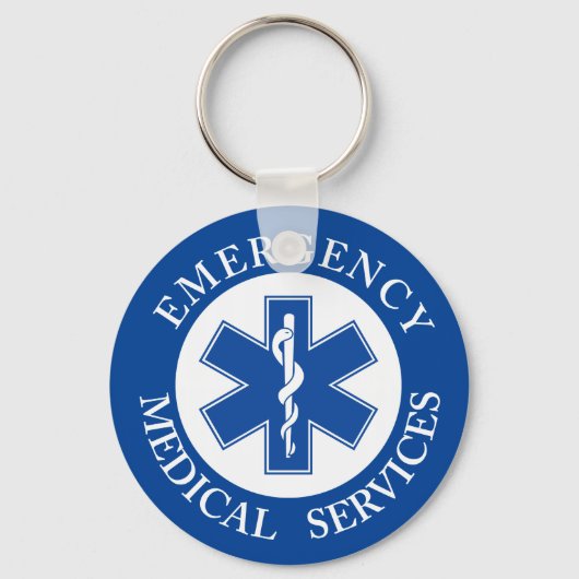 Klassiek EMT EMS Paramedic-symbool Sleutelhanger (Voorkant)