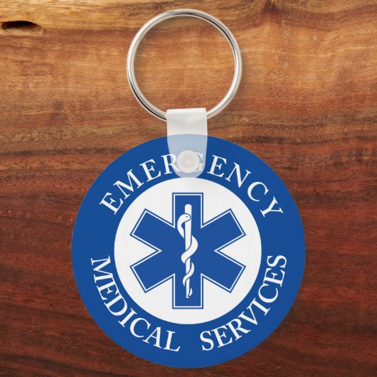 Klassiek EMT EMS Paramedic-symbool Sleutelhanger (Voorkant)