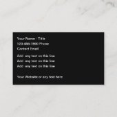 Klassiek en cool constructie thema visitekaartje (Achterkant)