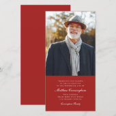 Klassiek en Eenvoudig Fotohuldebetoon Bedankkaart (Voorkant / Achterkant)