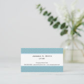 Klassiek en elegant blauw naadloos patroon visitekaartje (Staand voorkant)