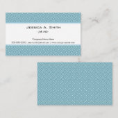 Klassiek en elegant blauw naadloos patroon visitekaartje (Voorkant / Achterkant)