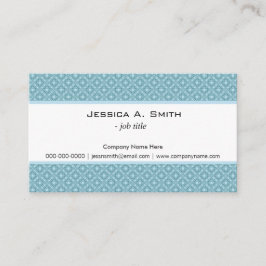 Klassiek en elegant blauw naadloos patroon visitekaartje