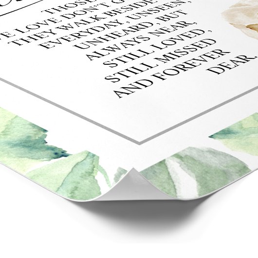 Klassiek en Elegant Herdenking Tafelbord voor Trou Poster (Hoek)