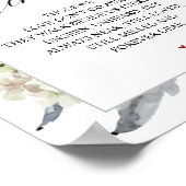 Klassiek en Elegant Herdenkingsteken voor Trouwtaf Poster (Hoek)