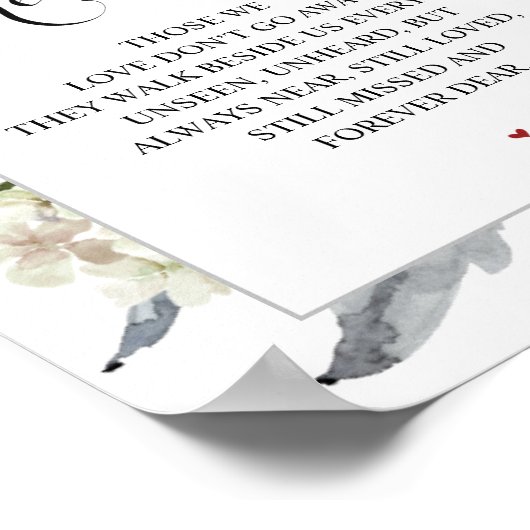 Klassiek en Elegant Huwelijksherdenkingstafelbord Poster (Hoek)