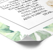 Klassiek en Elegant Trouwherdenking Tafelbord Poster (Hoek)