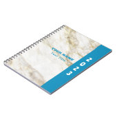 Klassiek en Functioneel Wit Marmer Notitieboek (Linkerzijde)