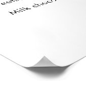 Klassiek en minimalistisch menubord poster (Hoek)