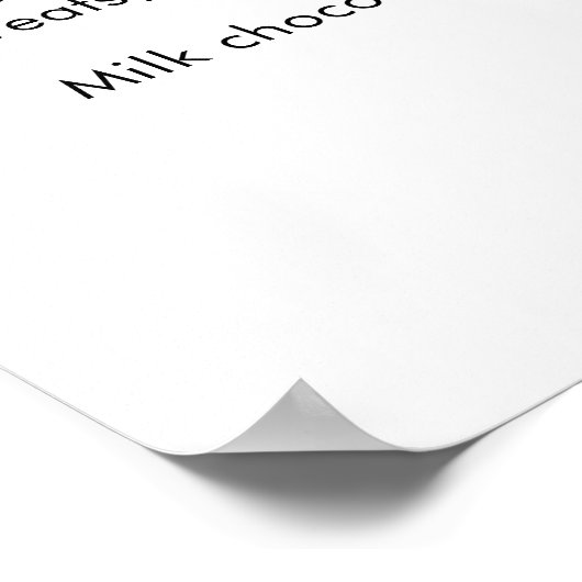 Klassiek en minimalistisch menubord poster (Hoek)