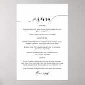 Klassiek en minimalistisch menubord poster (Voorkant)