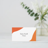Klassiek en modern Sinaasappel Visitekaartje (Staand voorkant)