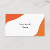 Klassiek en modern Sinaasappel Visitekaartje (Voorkant)