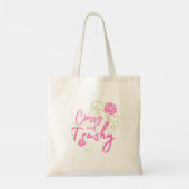 Klassiek en ordinaire roze roos   tote bag (Achterkant)