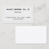 Klassiek,  en oud Fashioned Visitekaartje (Voorkant / Achterkant)