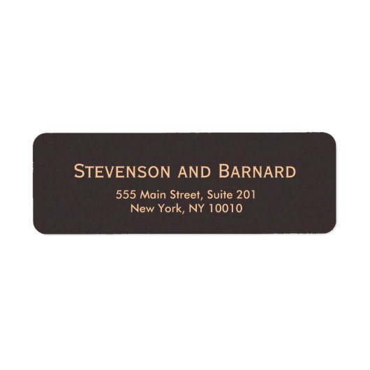 Klassiek en professioneel bruin etiket (Voorkant)