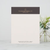 Klassiek en professioneel bruin persoonlijk briefhoofd (Staand voorkant)