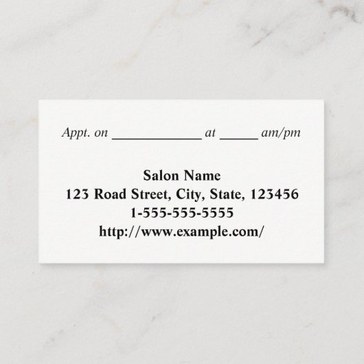 Klassiek en professioneel, met drievoudige grens B Visitekaartje (Achterkant)